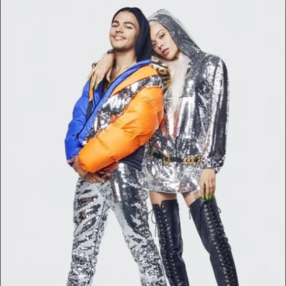 Moschino x H&M Silver Sequin Hooded Mini Dress - Picture 5 of 16